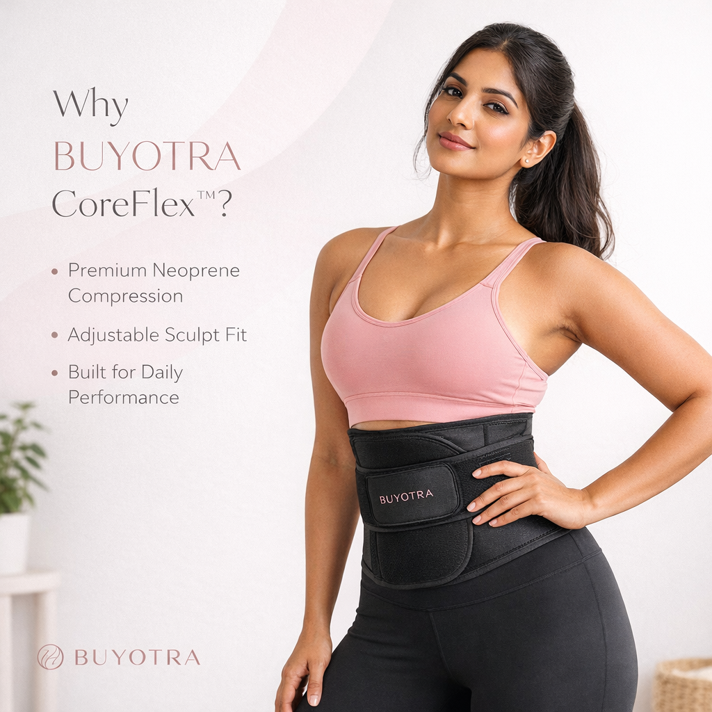 BUYOTRA CoreFlex™ Adjustable Waist Support & Sweat Belt