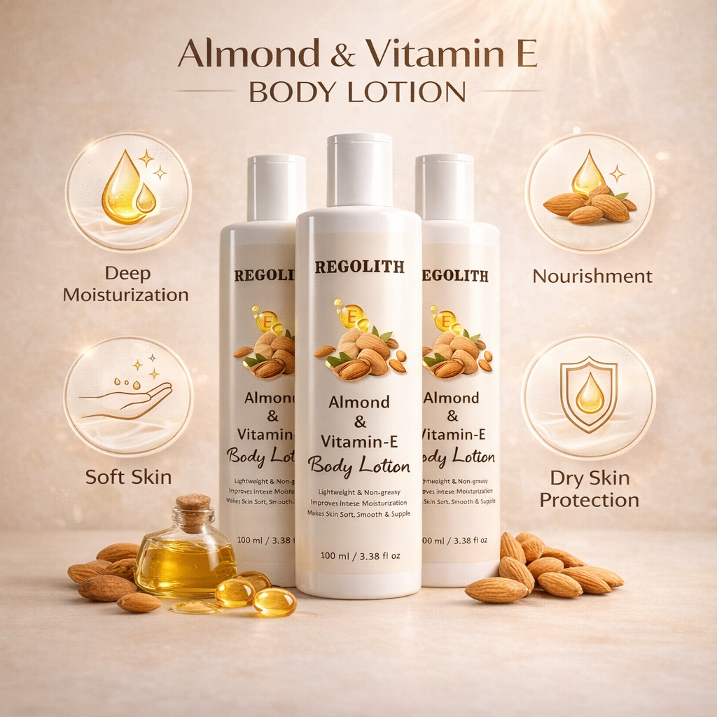 BUYOTRA Almond & Vitamin E Body Lotion Combo (Pack of 3) – Deep Moisturizing Non-Greasy Daily Body Lotion for Dry & Rough Skin