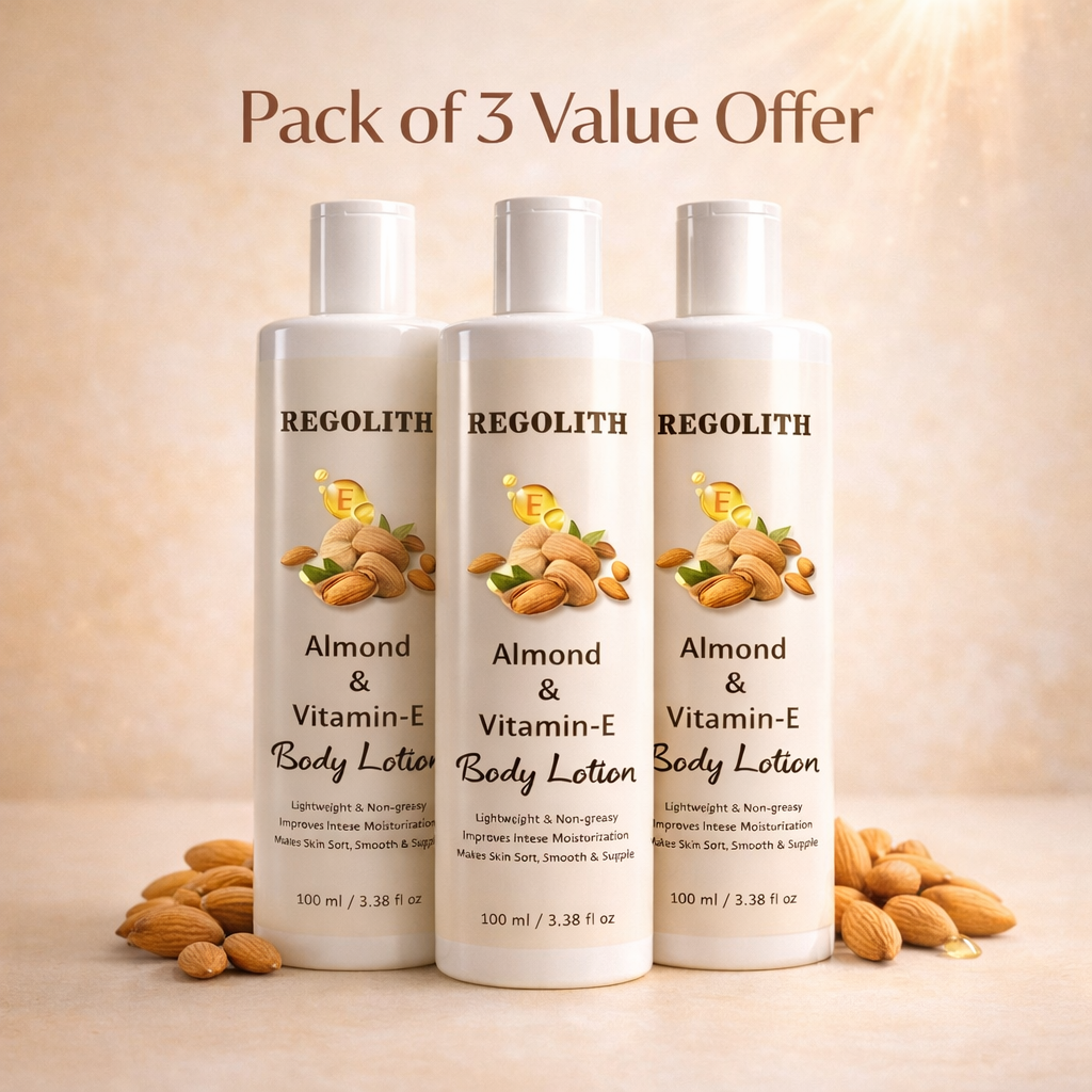 BUYOTRA Almond & Vitamin E Body Lotion Combo (Pack of 3) – Deep Moisturizing Non-Greasy Daily Body Lotion for Dry & Rough Skin
