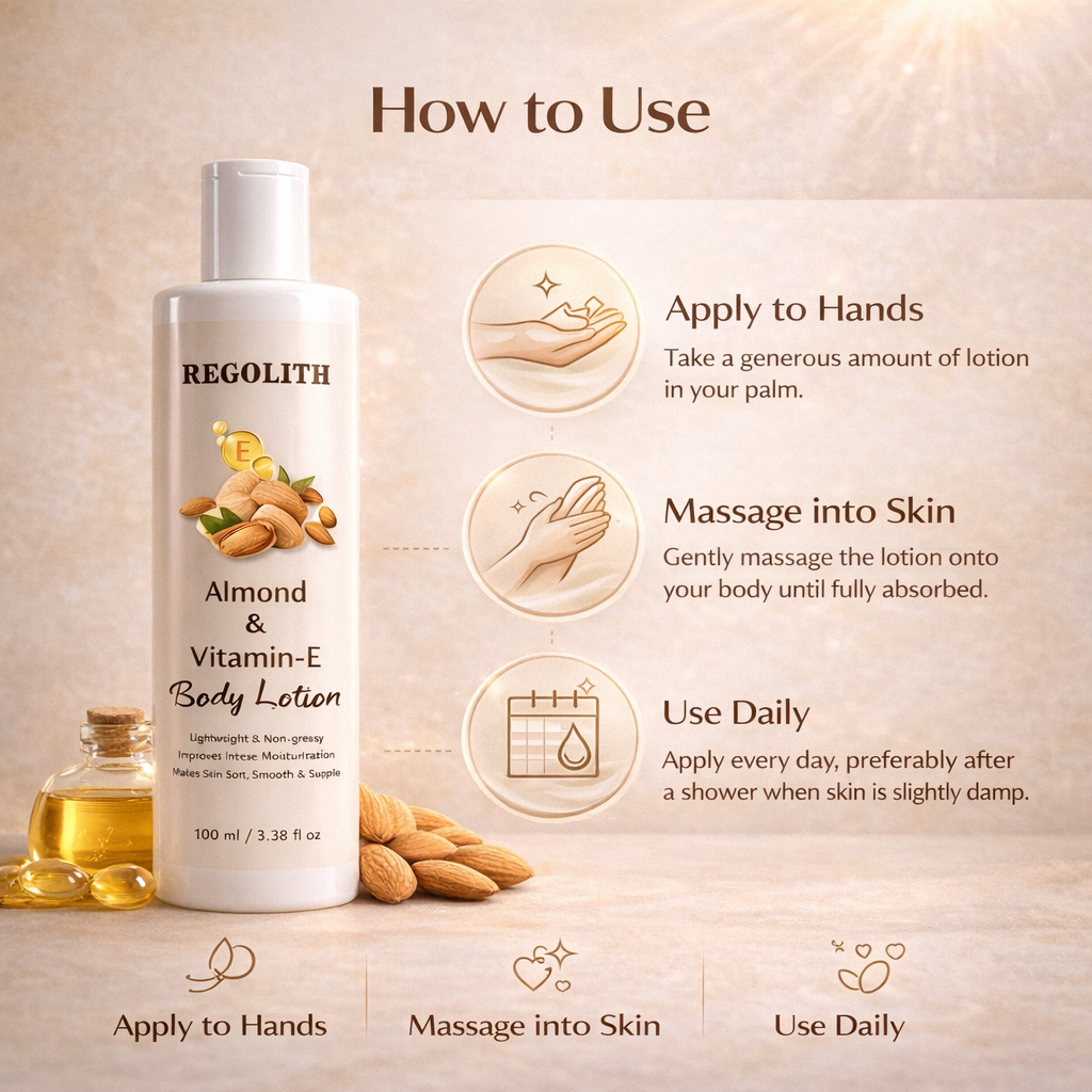 BUYOTRA Almond & Vitamin E Body Lotion Combo (Pack of 3) – Deep Moisturizing Non-Greasy Daily Body Lotion for Dry & Rough Skin